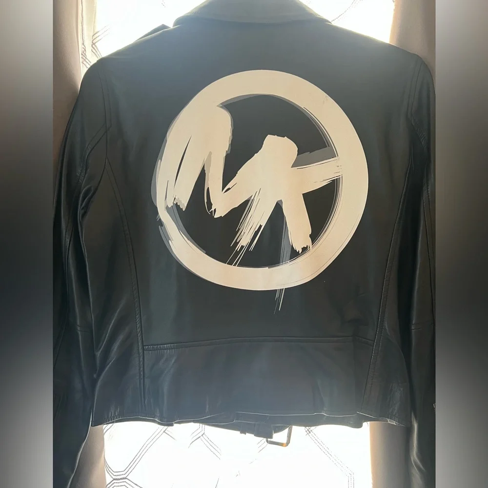 Michael Kors Moto Leather Jacket - Picture 5 of 10